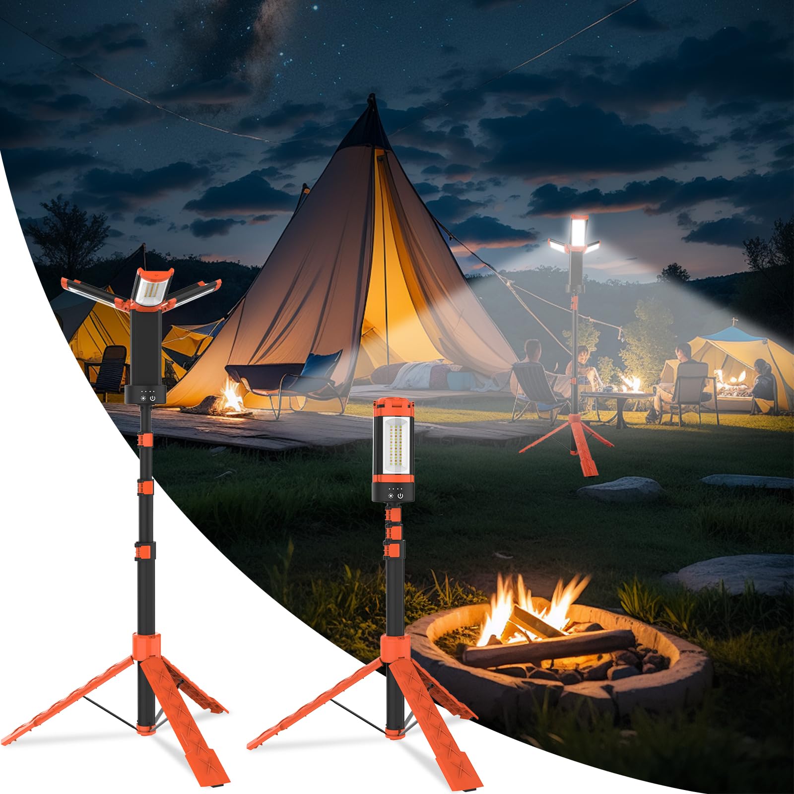 T-Sun Work Lights projecteur chantier LED 9000mAh + trépied