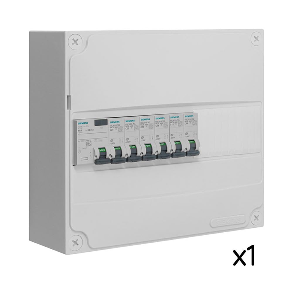Siemens Tableau pré-équipé 1 rangée 13 modules coffret 40A 30mA