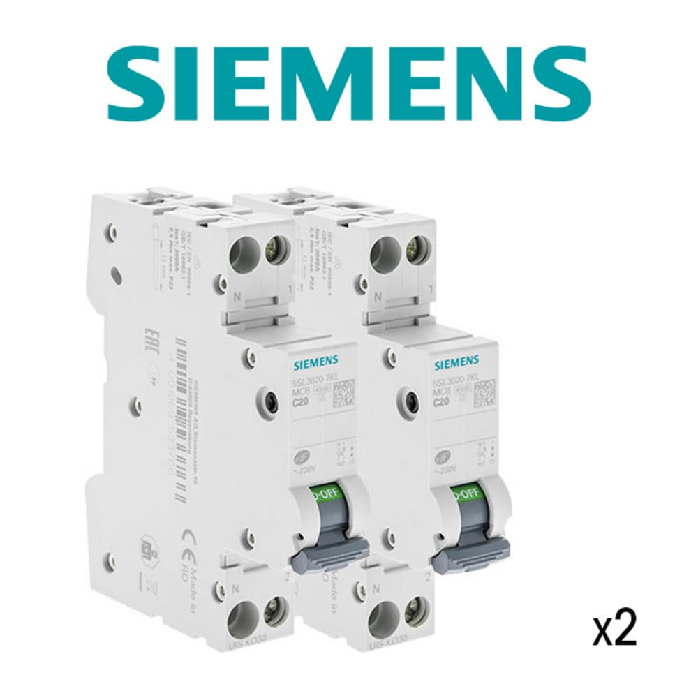 Siemens SENTRON Lot 2 Disjoncteurs 20A Phase+Neutre courbe C