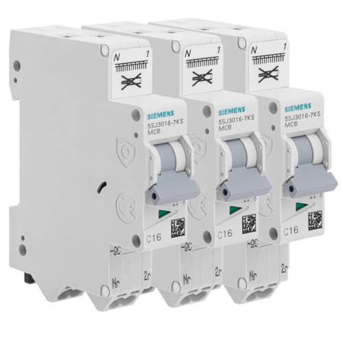 Siemens Sentron lot 3 disjoncteurs 10A courbe C Ph+N