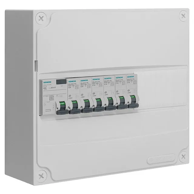 Siemens Tableau pré-équipé 1 rangée 13 modules coffret 40A 30mA