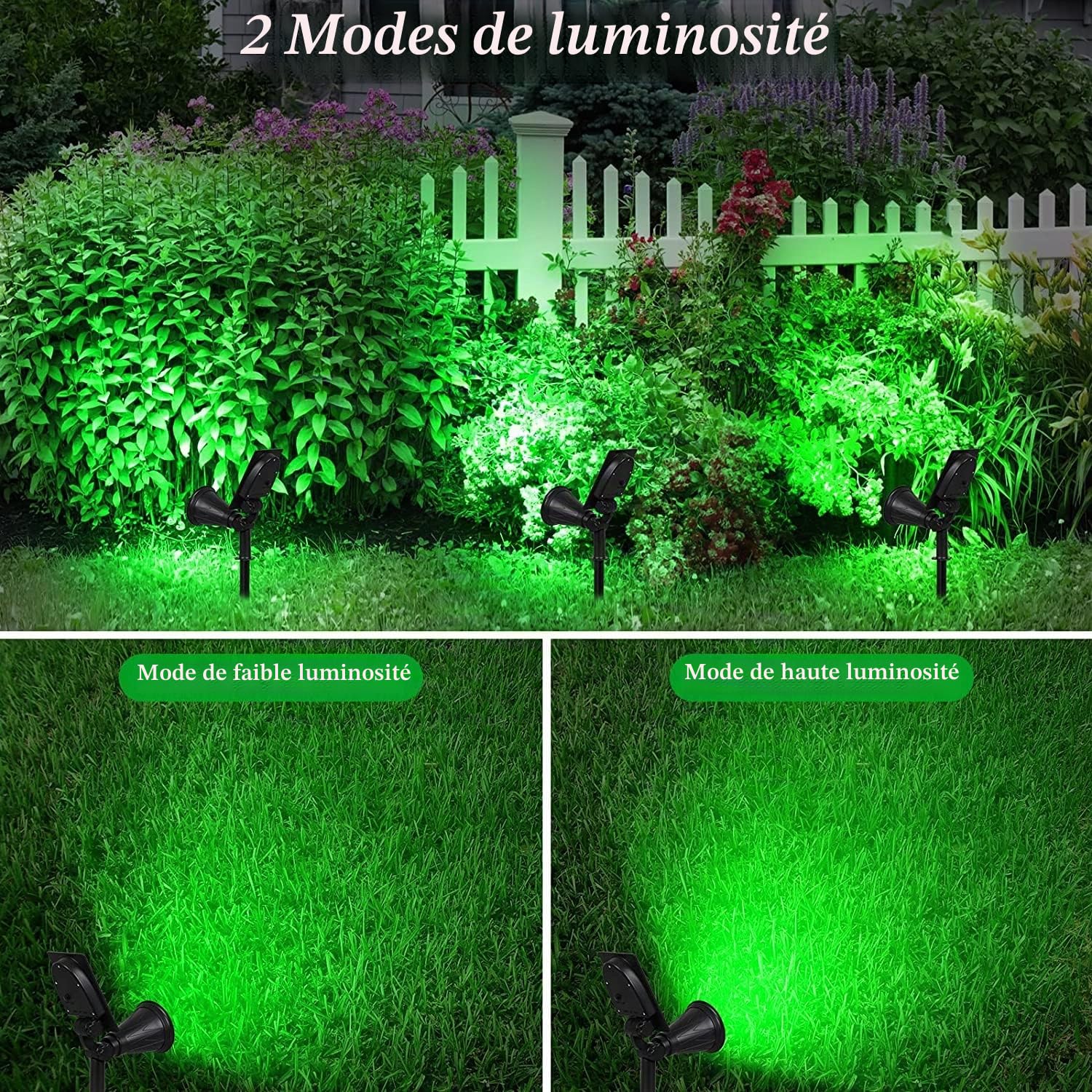 T-Sun Spot Lights spot solaire vert 4 pièces IP65