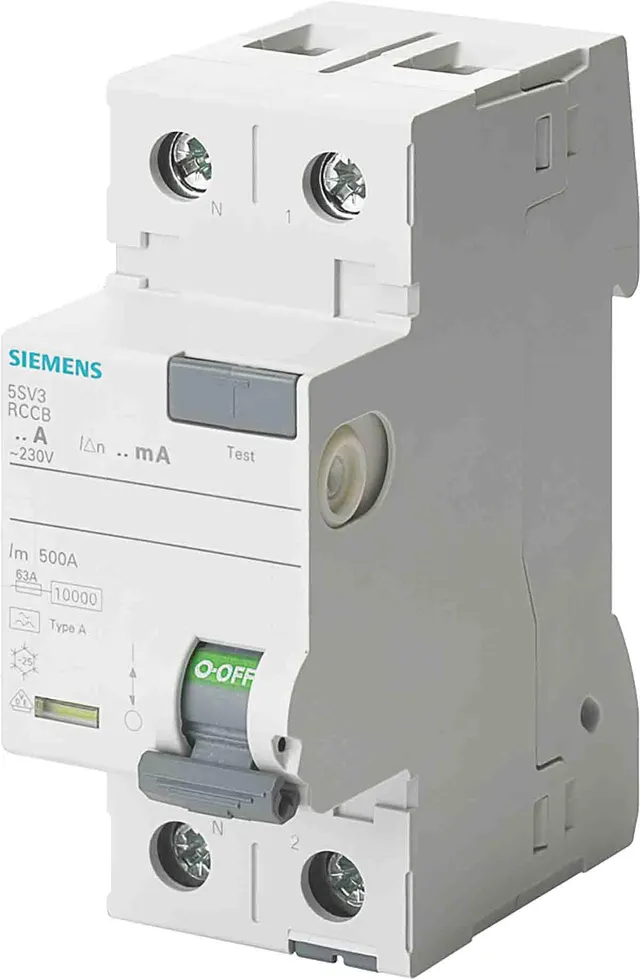 Siemens Sentron Interrupteur Différentiel 5SV 63 A 30 mA Type A