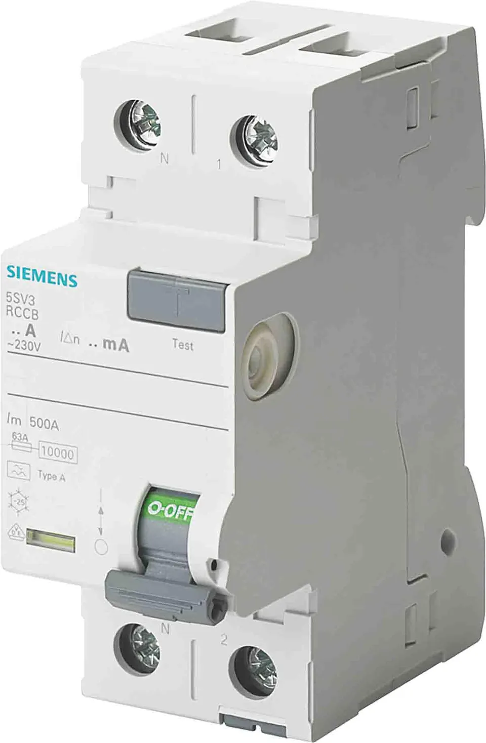 Siemens Sentron Interrupteur Différentiel 5SV 63 A 30 mA Type A