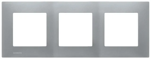Siemens Delta Viva plaque triple silver