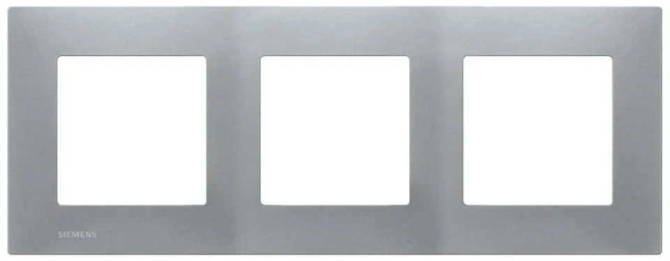Siemens Delta Viva plaque triple silver