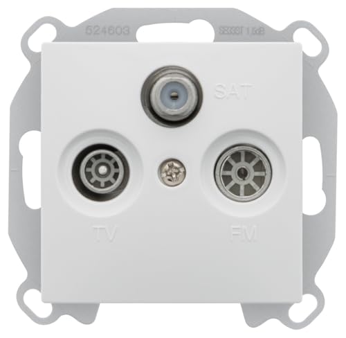 Siemens Delta Viva prise TV/FM/SAT blanc murale