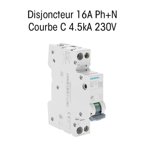 Siemens Sentron Disjoncteur 16A Ph+N courbe C 4,5kA