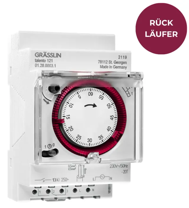 Grasslin talento 121 horloge programmable digitale rail DIN