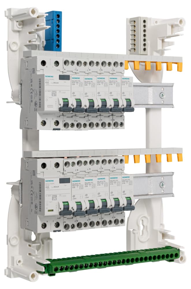 Siemens tableau électrique 2 rangées pré-équipé 2x63A 10 disjoncteurs