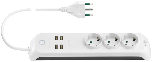Vimar 00447.CC.B Multiprise Wi-Fi 3 Schuko + USB blanc
