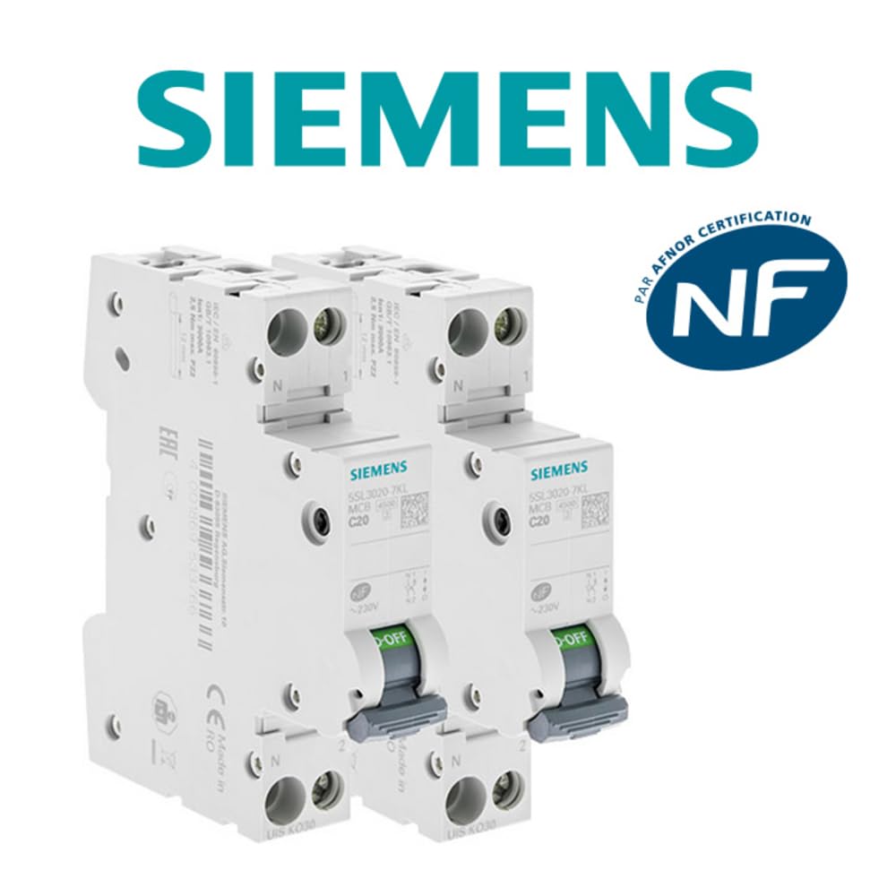 Siemens SENTRON Lot 2 Disjoncteurs 20A Phase+Neutre courbe C