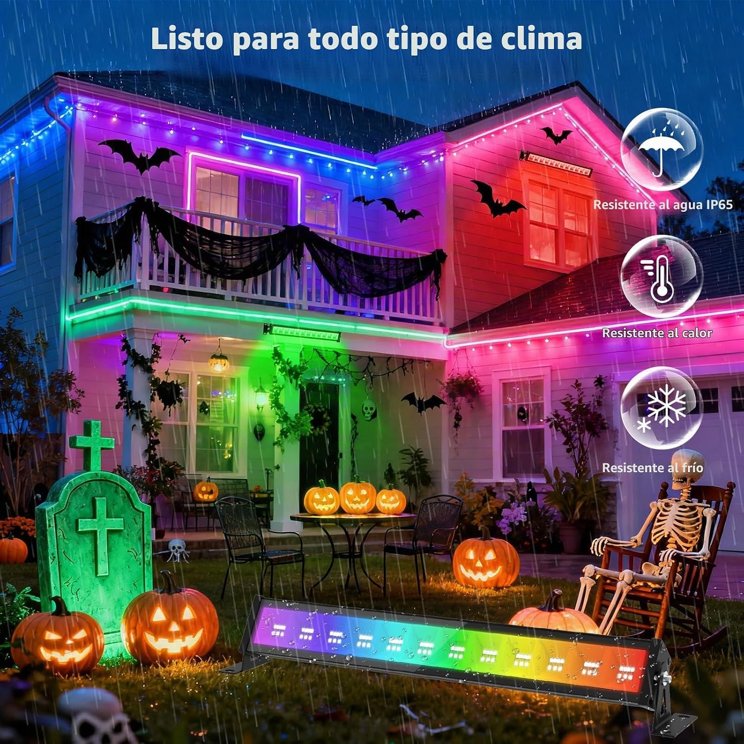 T-Sun Flood Lights projecteur LED 50W RGBCW barre étanche