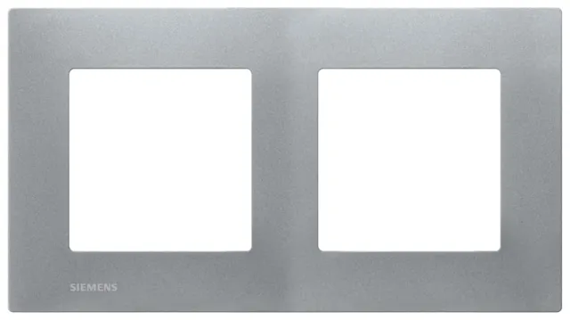 Siemens Delta Viva plaque double silver