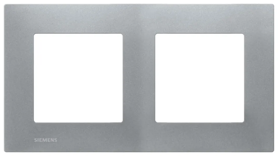 Siemens Delta Viva plaque double silver