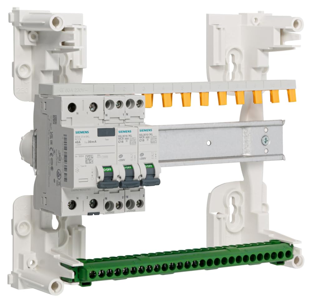 Siemens tableau électrique 1 rangée pré-équipé 40A type AC 2 disjoncteurs