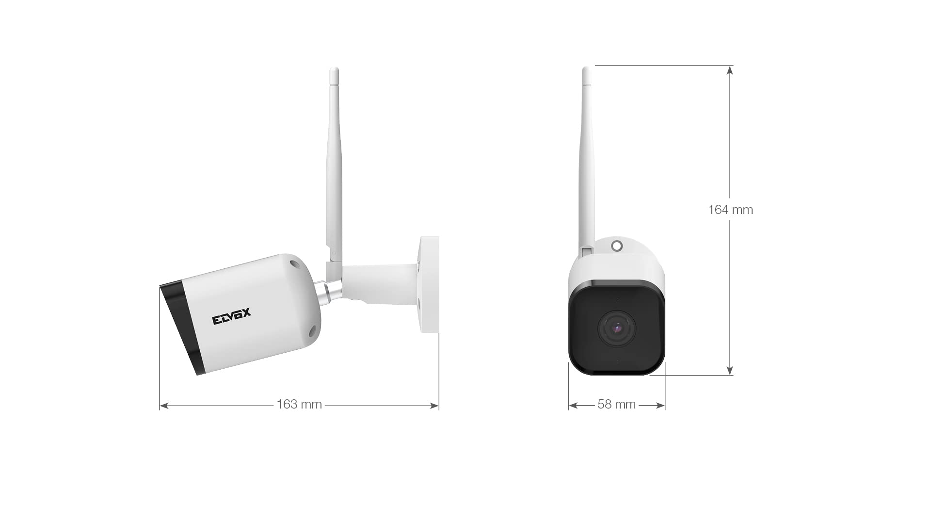Vimar Composants 46KIT.036C kit CCTV WiFi 4 canaux 3 Mpx 2 caméras