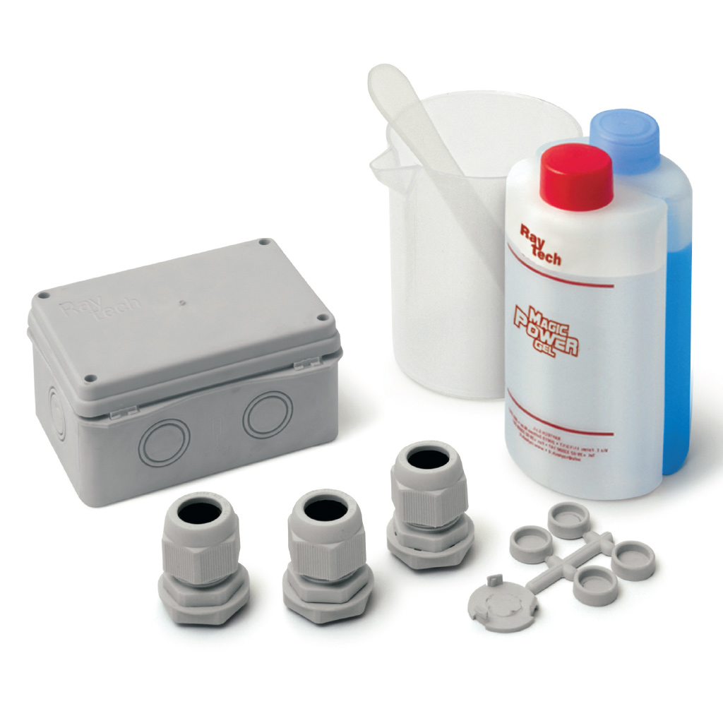 Raytech Power Kit IP68 boîtier gel réutilisable plafond