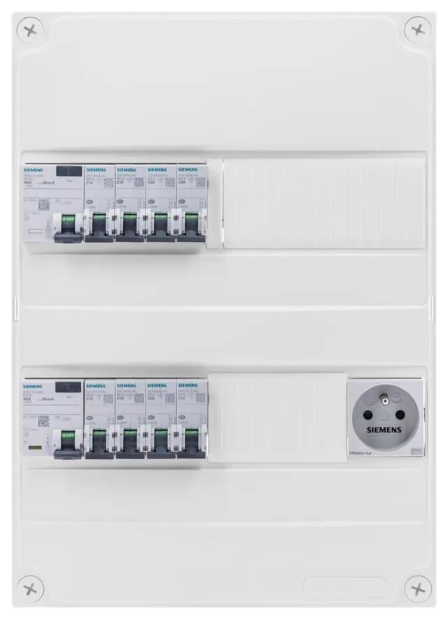 Siemens Tableau Électrique Pré-Équipé 2 Rangées 26 Modules