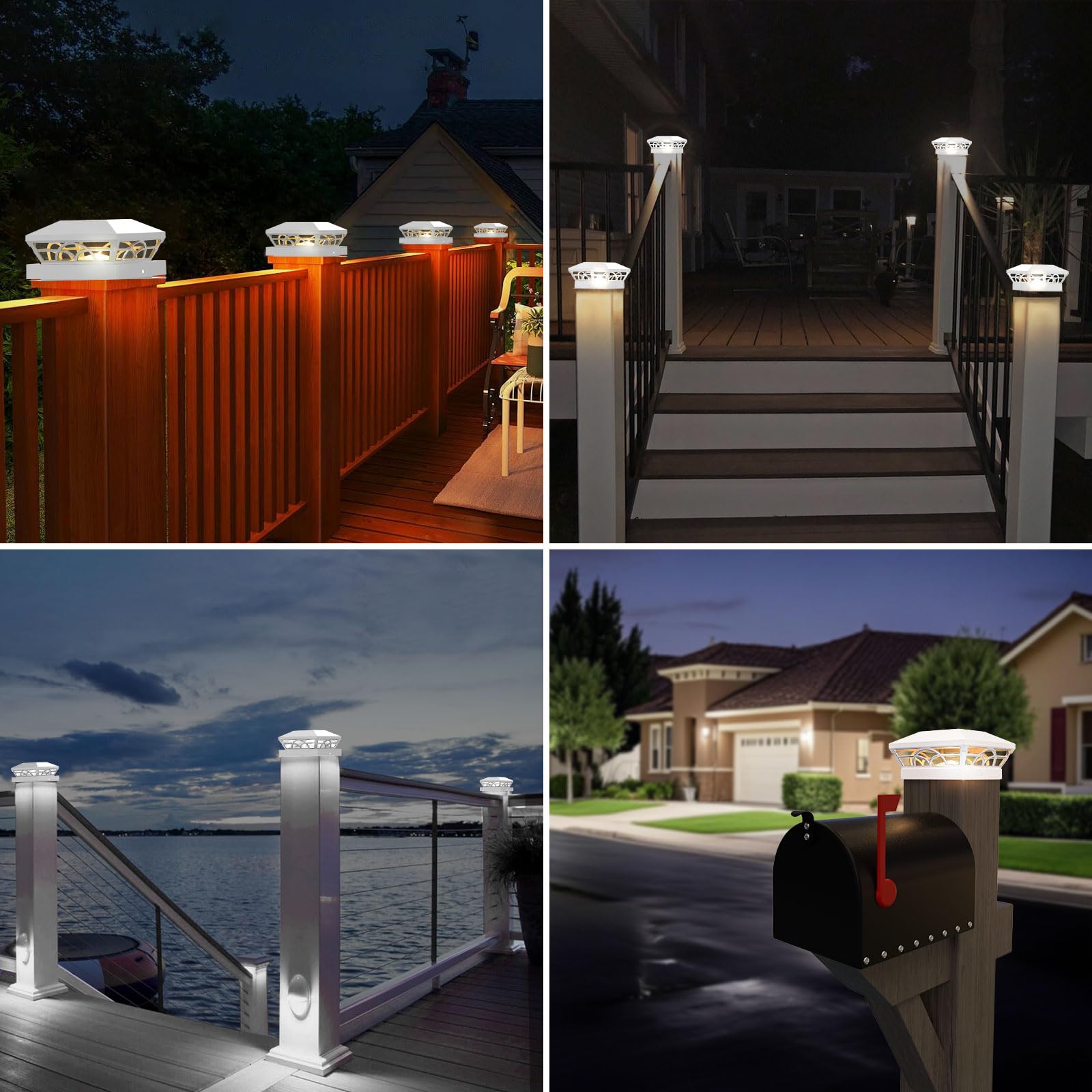 T-Sun 6P-409 lampe solaire murale blanc froid 6000K lot de 6