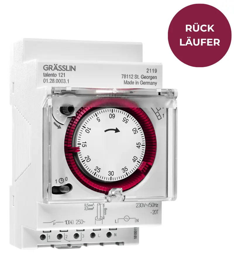 Grasslin talento 121 horloge programmable digitale rail DIN