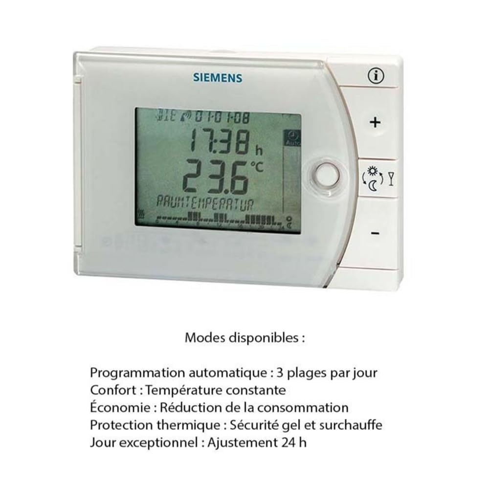 Siemens Residential Controls REV24-XA thermostat sans fil programmable PID