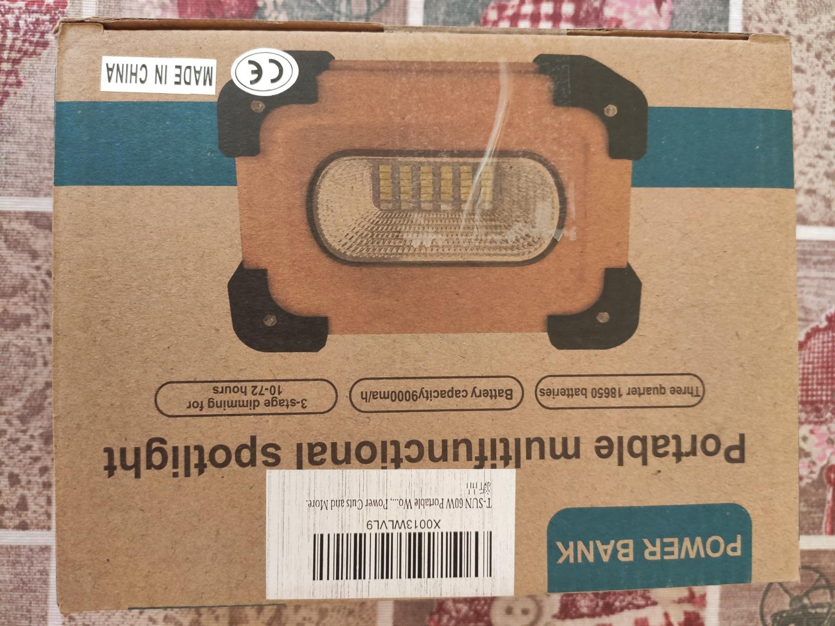 T-Sun Work Lights projecteur LED 60W solaire rechargeable
