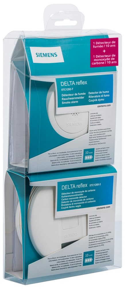 Siemens Delta One lot détecteur fumée + CO 10 ans