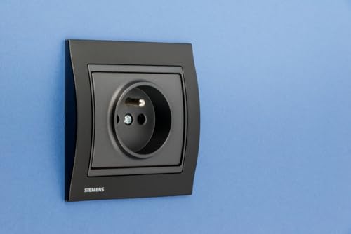 Siemens Delta Iris plaque simple métal noir