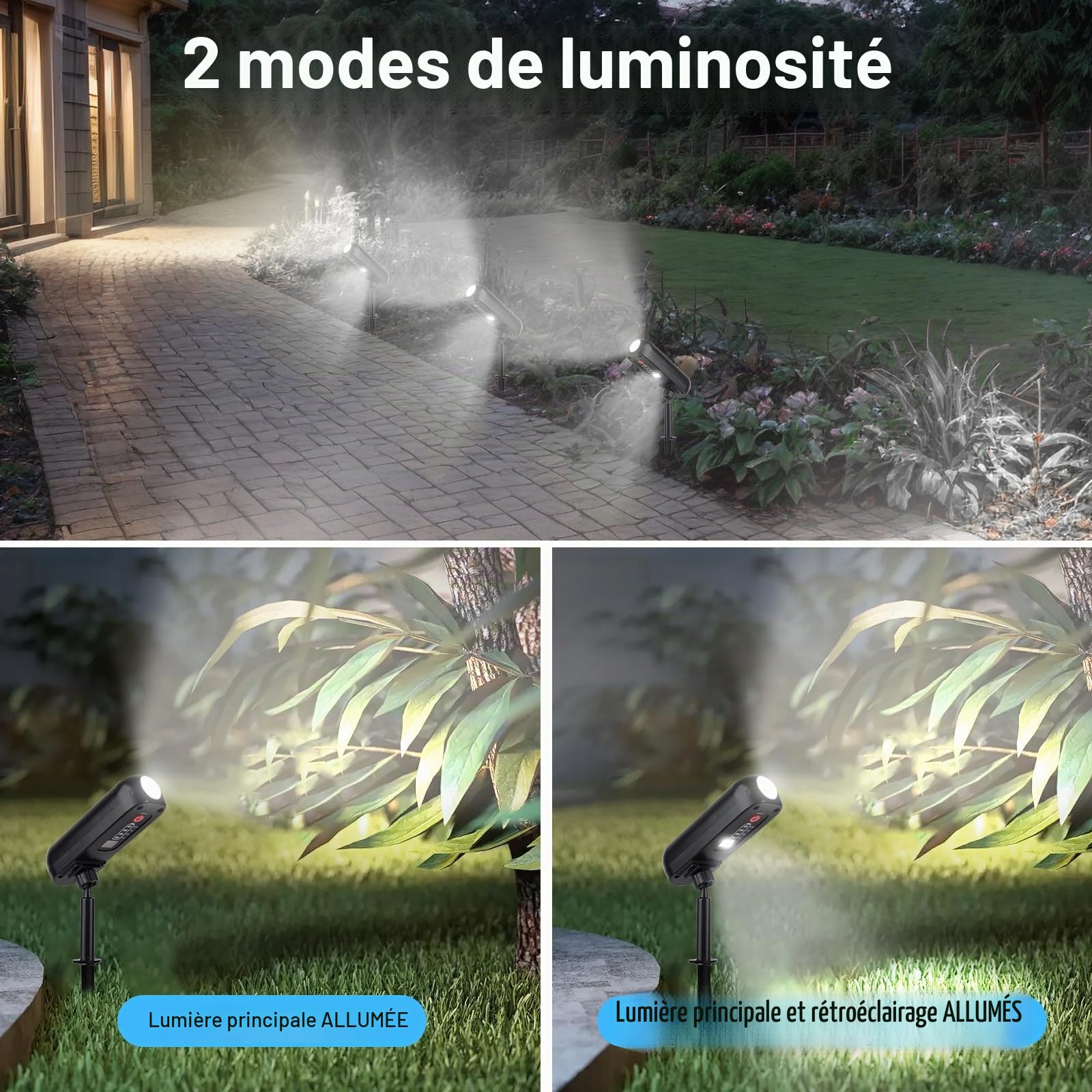 T-Sun Spot Lights 6000K spot solaire extérieur lot de 4 IP65