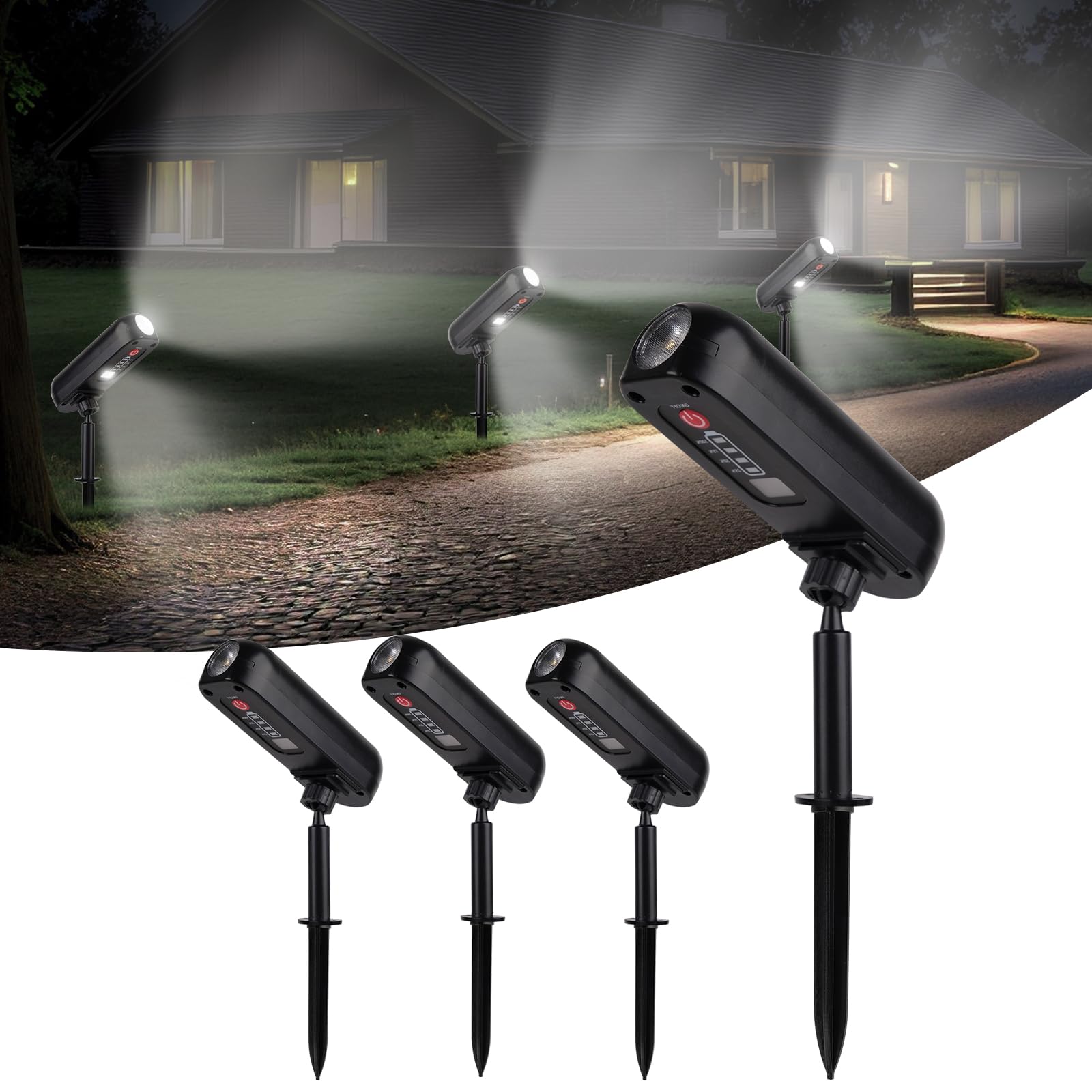 T-Sun Spot Lights 6000K spot solaire extérieur lot de 4 IP65