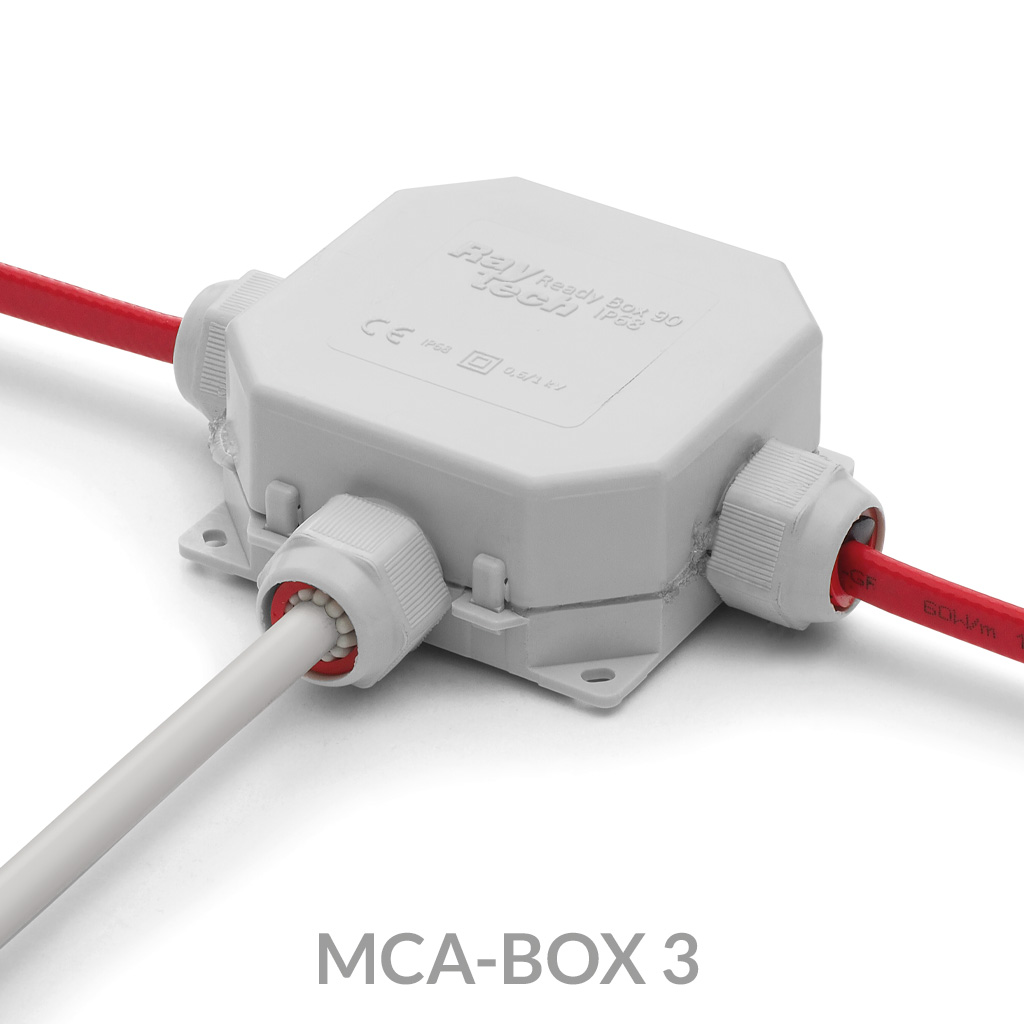 Raytech MCA Box boîte de dérivation gel IP68 3 entrées