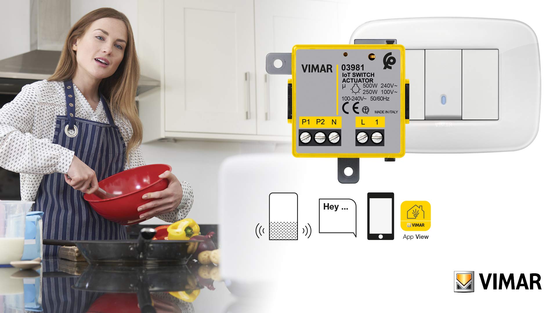 Vimar 03981 actionneur connecté Wi-Fi relais Zigbee encastré