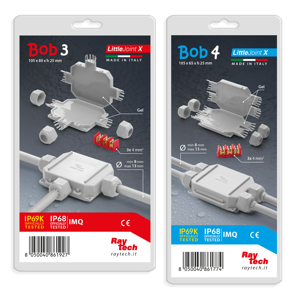 Raytech Joints Bob3-Bob4 micro-jonction gel IP68 éclairage