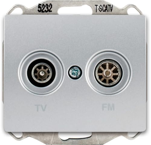 Siemens Delta Iris prise TV/FM alu silver murale