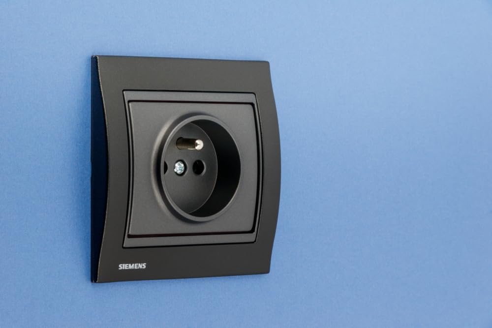 Siemens Delta Iris plaque simple métal noir