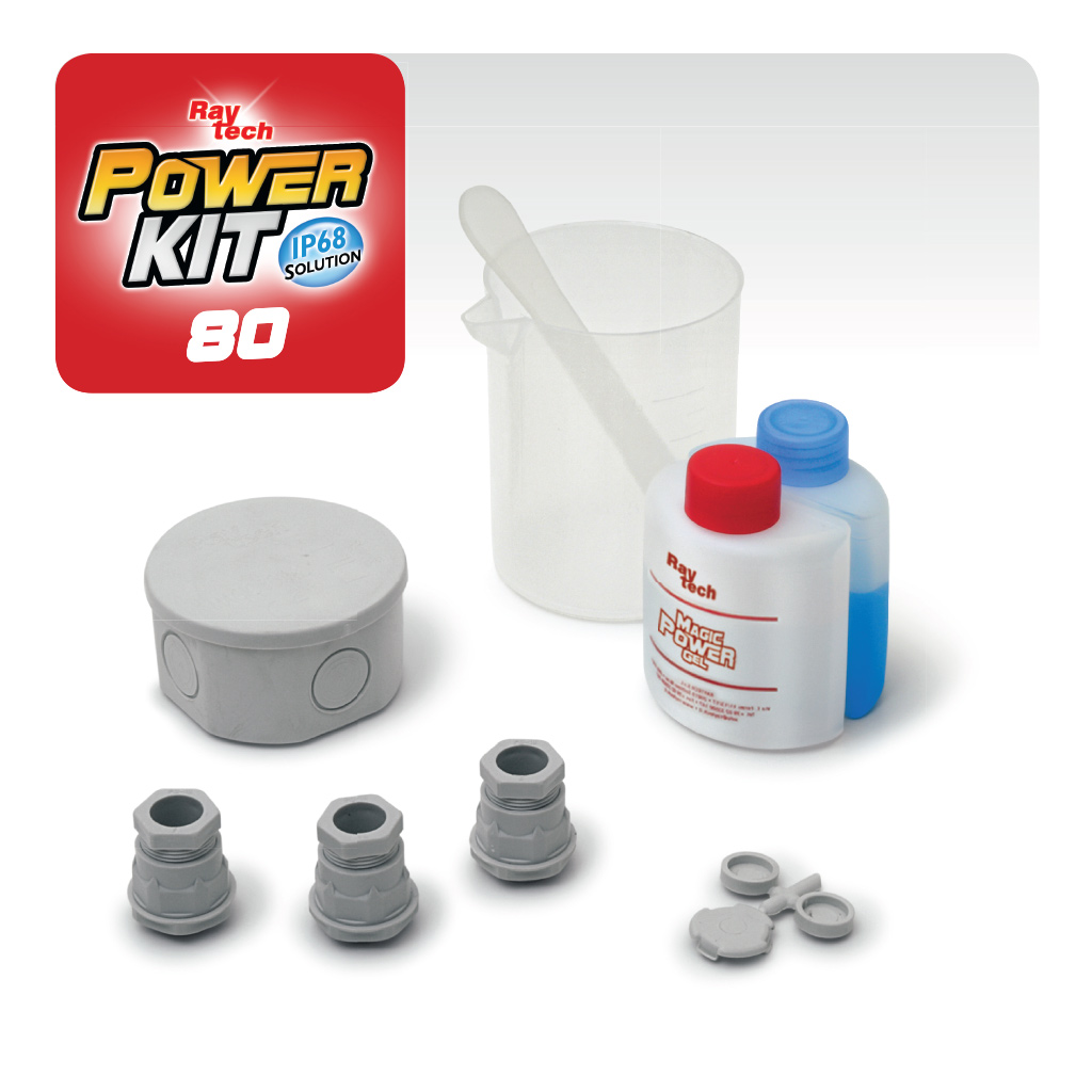 Raytech Power Kit IP68 boîtier gel réutilisable plafond
