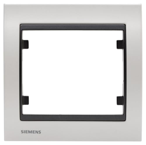 Siemens Delta Iris plaque simple métal perle blanc