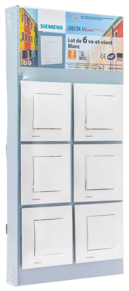 Siemens Delta Viva va-et-vient blanc lot de 6