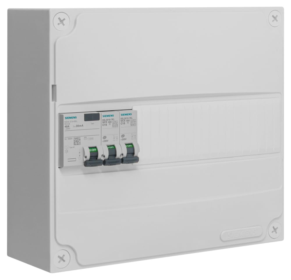 Siemens tableau électrique 1 rangée pré-équipé 40A type AC 2 disjoncteurs