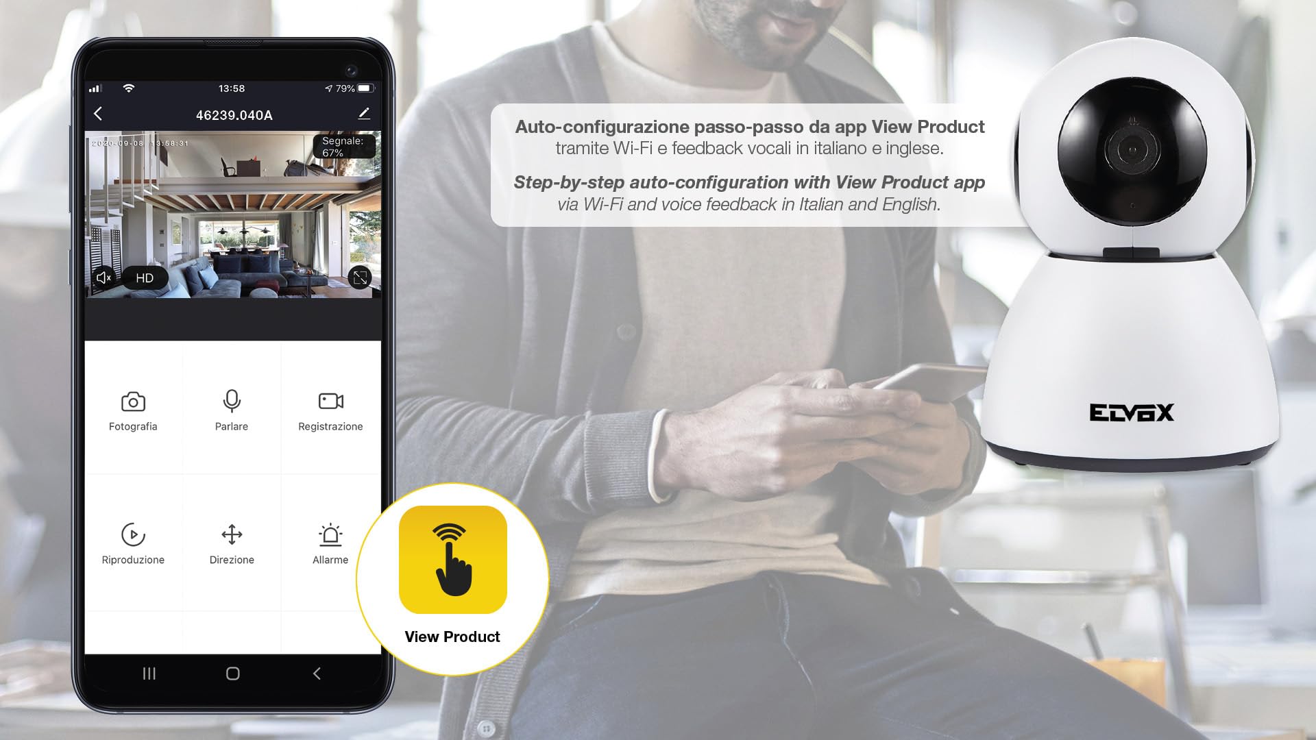 Vimar 46239.040A caméra IP WiFi 3Mpx intérieur