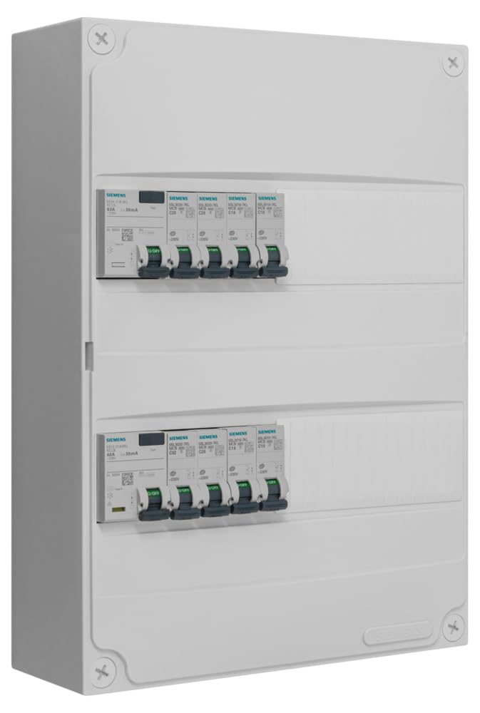 Siemens Tableau électrique 2 rangées pré-équipé 8 disjoncteurs IP30