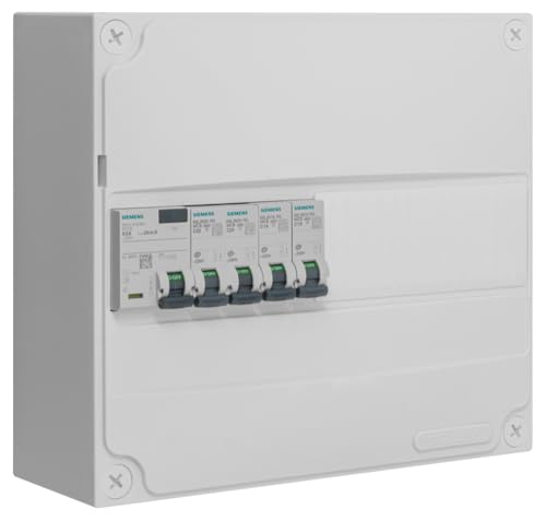 Siemens Tableau 1 rangée pré-équipé 63A 4 disjoncteurs GTL