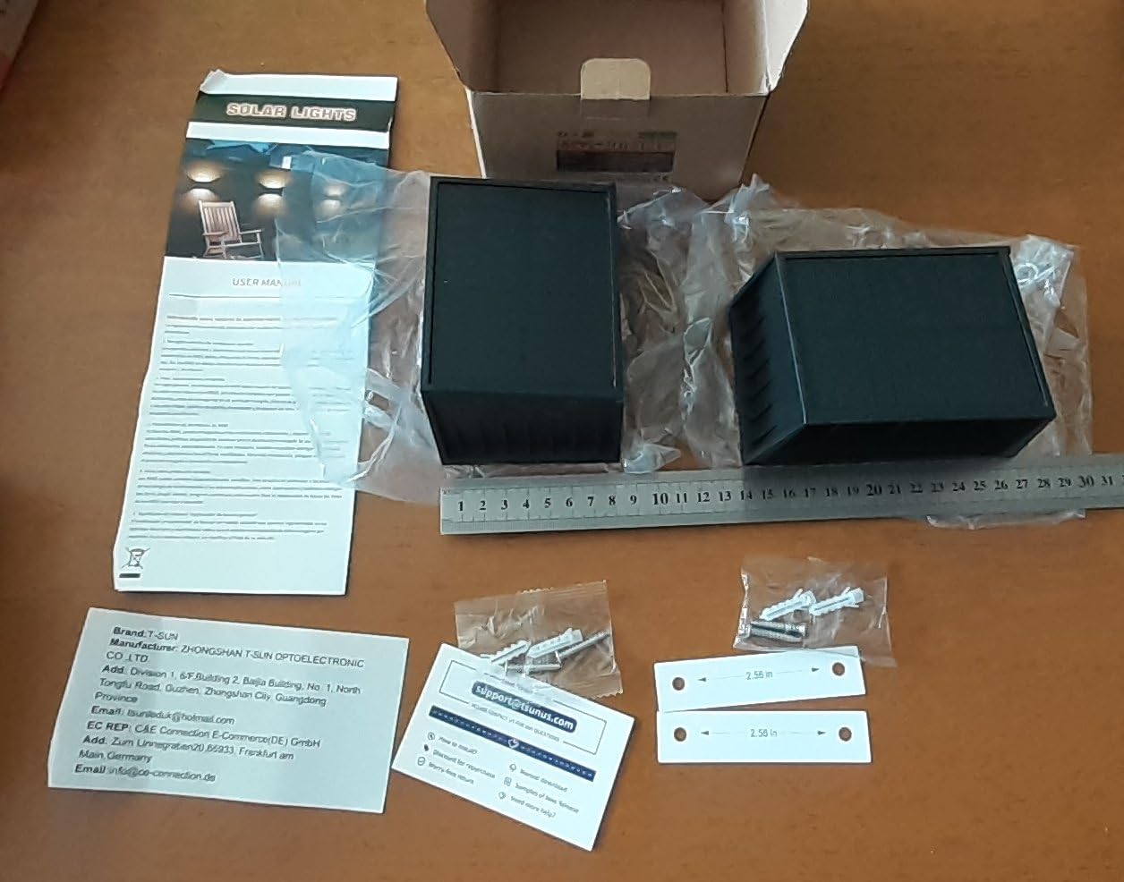 T-Sun Wall Lights Lampe solaire murale RVB IP65 2 pièces