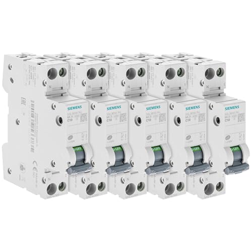 Siemens Sentron Lot 5 Disjoncteurs Phase Neutre 10 A Courbe C