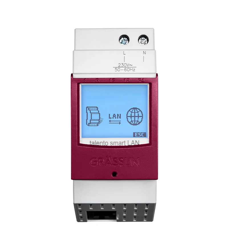 Grasslin Talento Smart LAN horloge connectée rail DIN