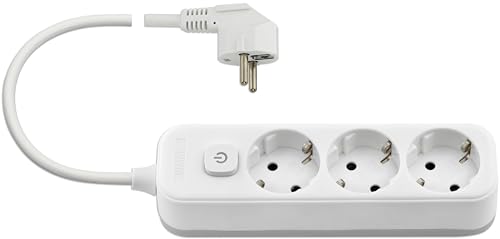 Vimar 00493.X.B multiprise 3 Schuko blanc câble 5 m