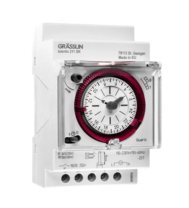 Grasslin talento 211 SK horloge programmable 2 canaux rail DIN