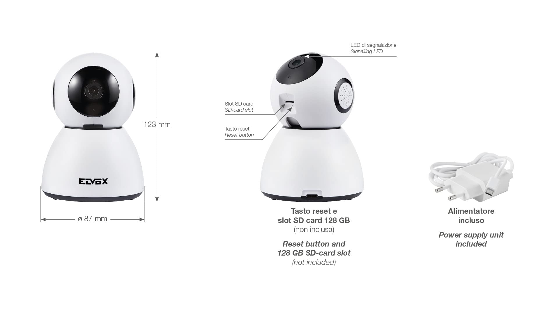 Vimar 46239.040A caméra IP WiFi 3Mpx intérieur