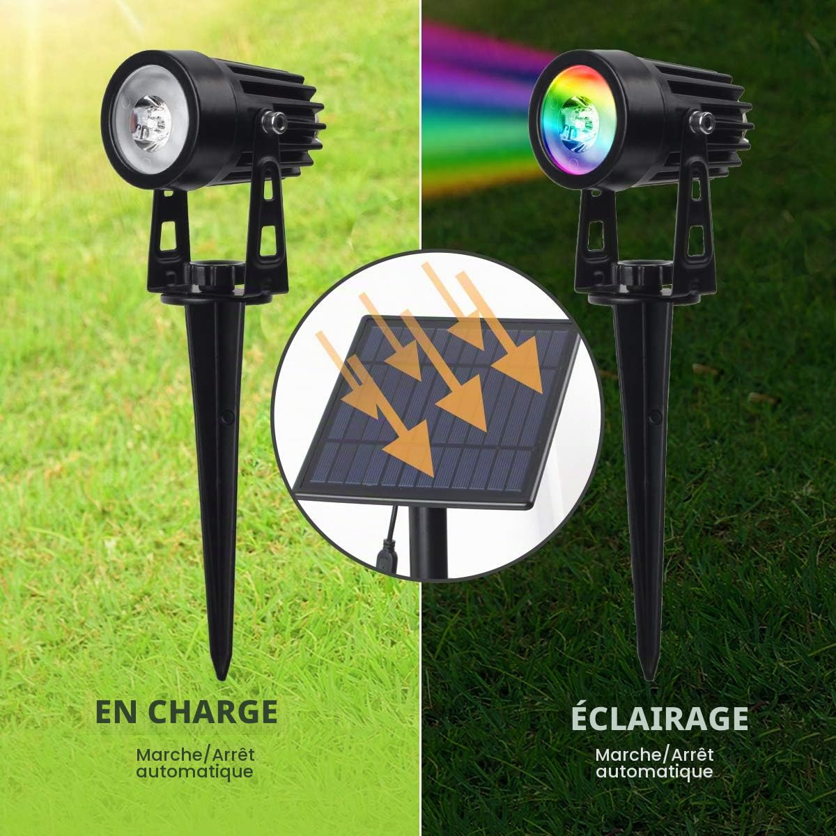 T-Sun Spot Lights spot solaire multicolore IP65